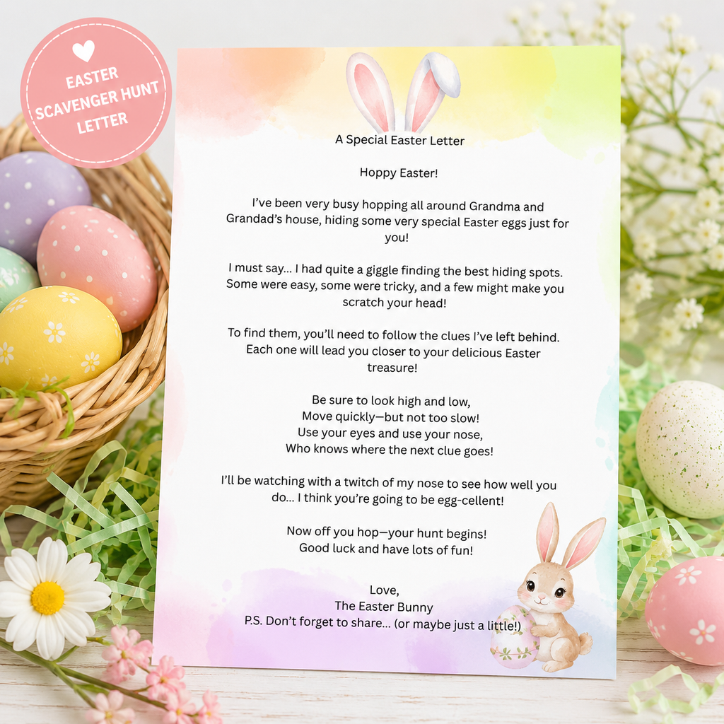 Easter printable letter from the Easter Bunny