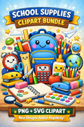 School Supplies Clipart Collection 2026 — Ever‑Growing Digital Bundle